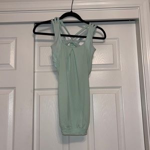 LuluLemon size 4 mint tank top with bra built in